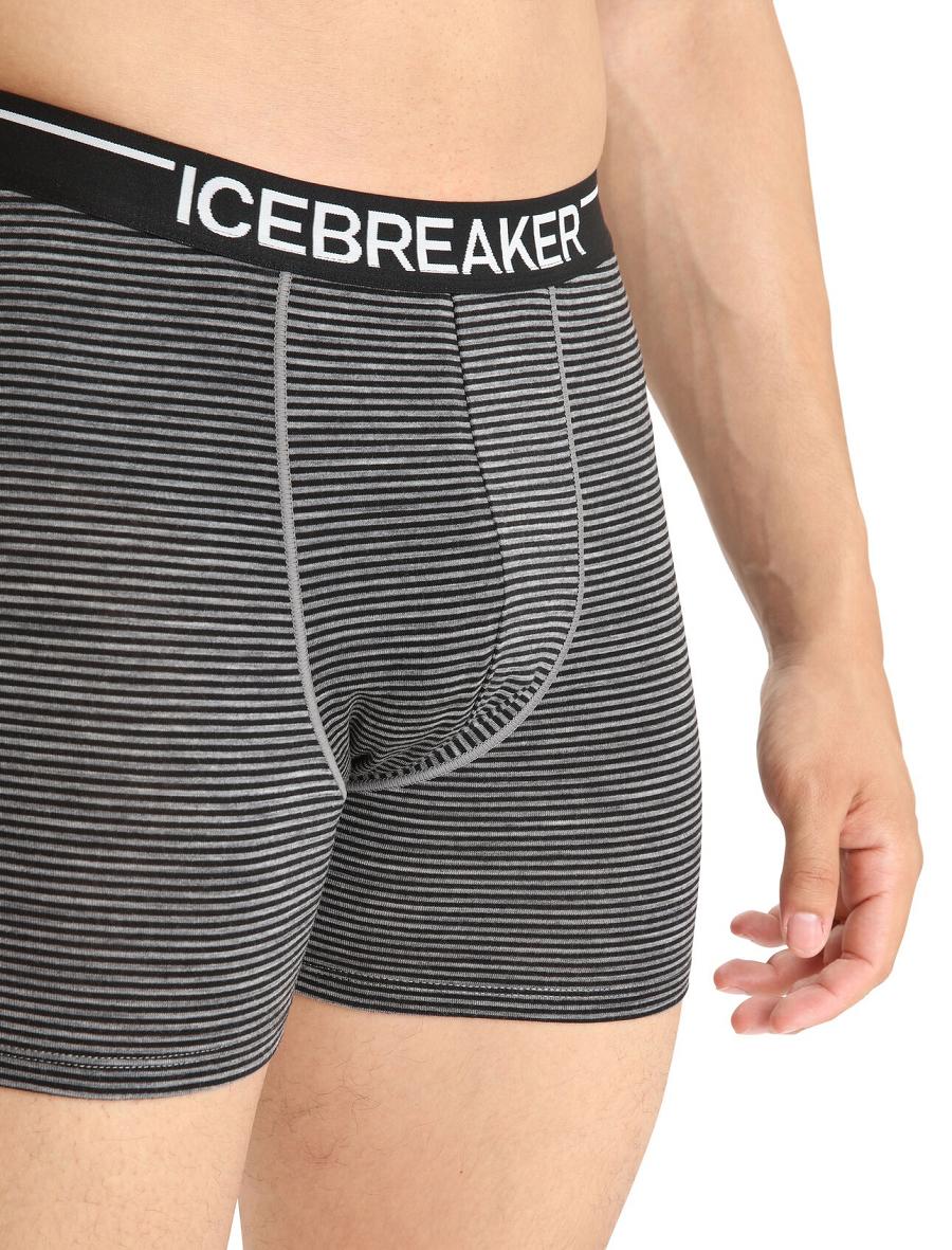 Gritstone Heather Men's Icebreaker Merino Anatomica Boxers Underwear | USA 1314WNBY